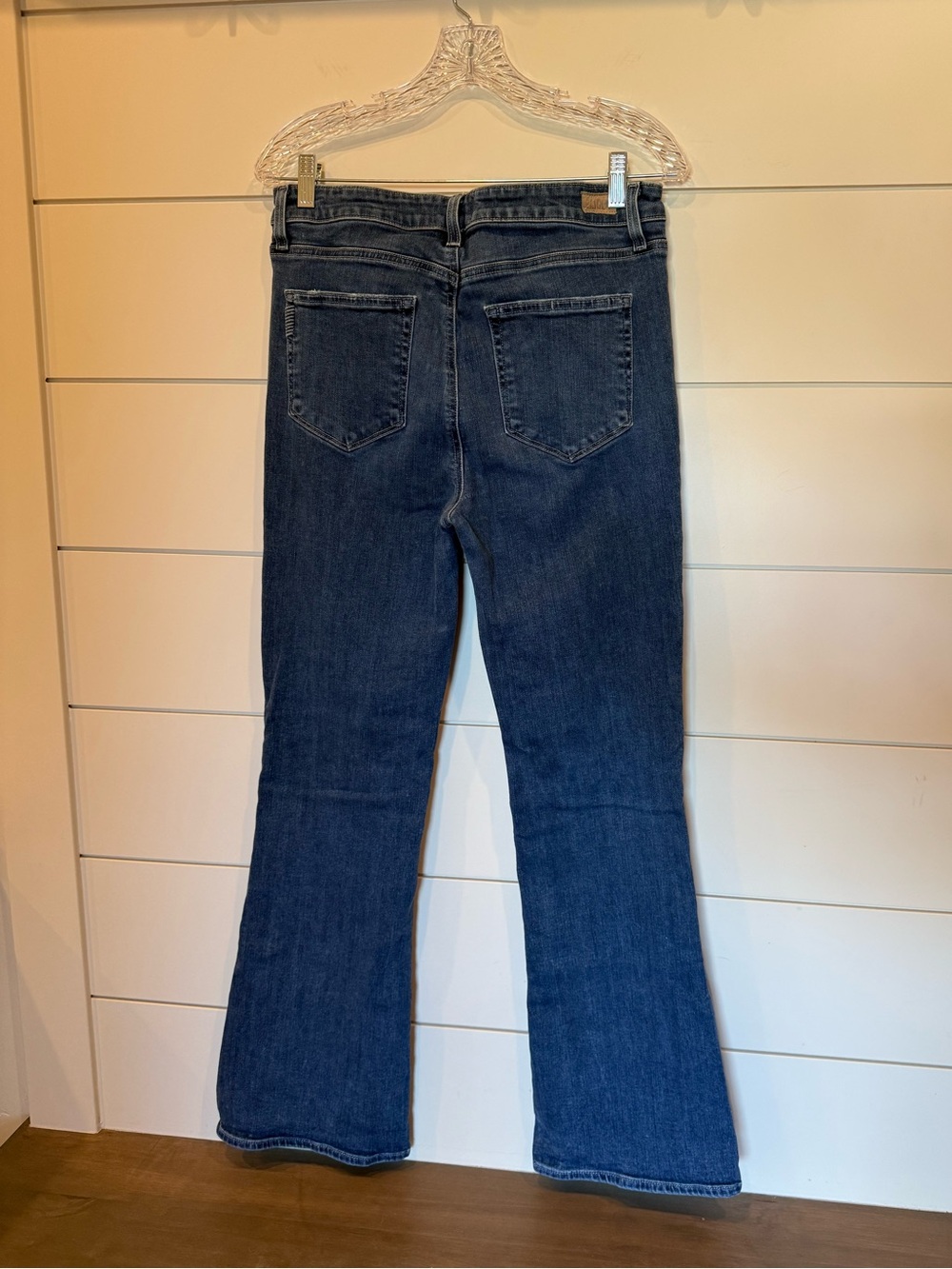Paige High Rise Laurel Canyon Women's Bootcut Jean Dark Wash Jacques Stretch 32 - Picture 4 of 10